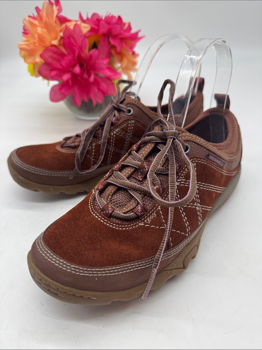 Merrell Women's Brown Suede Lace-Up Walking Sneakers Size 7.5 SNK10084K